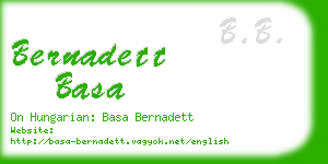 bernadett basa business card